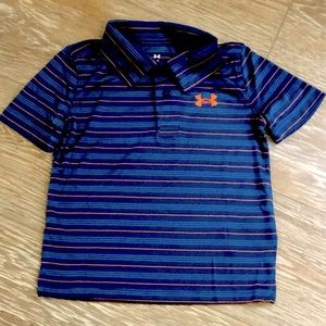 Under Armor Midnight Navy Stripe Polo
